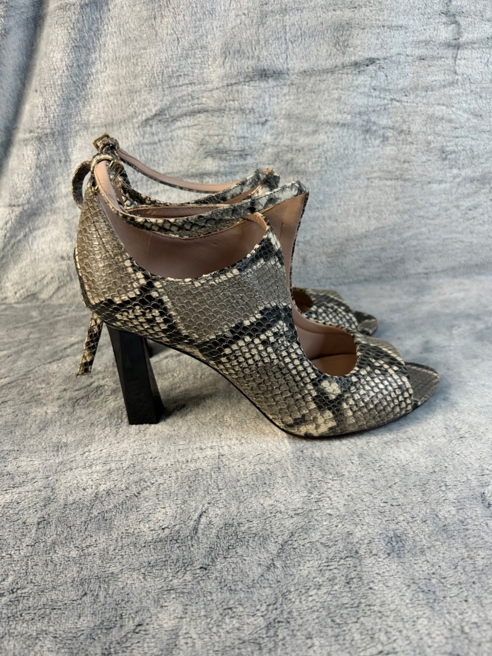 AD & Daughters "Nadori" Ankle Strap Peep Toe Heels 8 1/2 - Picture 7 of 7